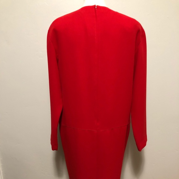 Liz Claiborne Red Long Sleeve Shift Dress - Picture 8 of 8